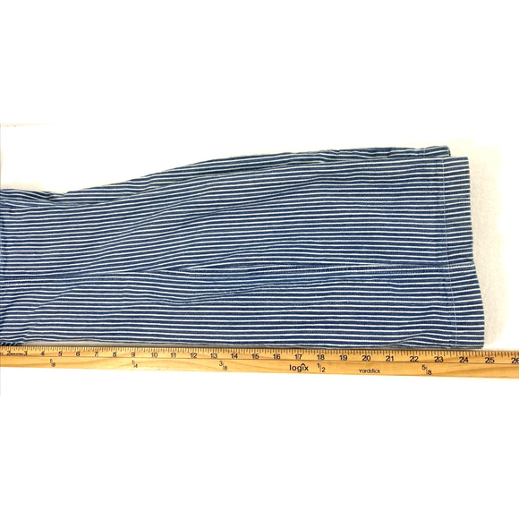 Paris Sport Club Overall Dress Junior 7 Blue White Stripe Denim Button Up Jumper - Picture 9 of 9